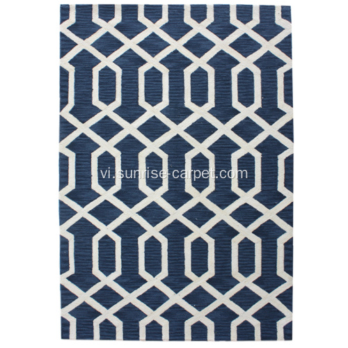 Hand Hooked đồng bằng / nhuộm sợi với thiết kế Carpet